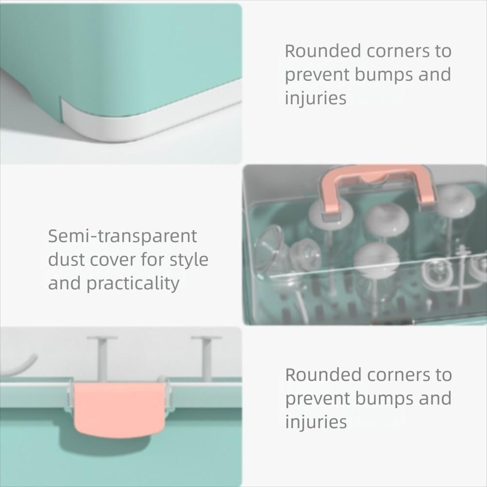 Portable Baby Bottle Holder Anti-Dust Milk Bottle Storage Box Nursing Bottle Drying Rack Travel