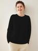 Women's Casual Round Neck Cashmere Knit Sweater - Thickened Double-Strand, Versatile and Loose Fit