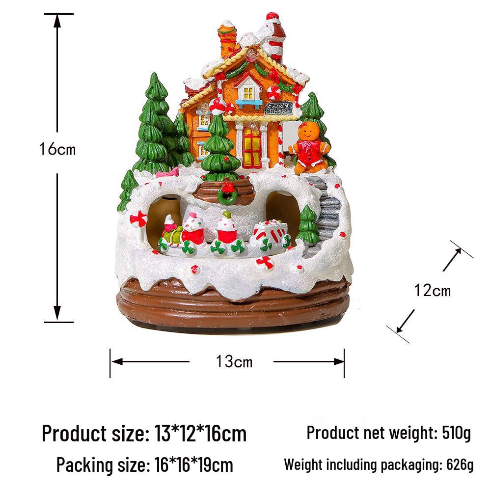 Luminous Music Cookie House & Igloo Christmas Ornaments: Resin Handicrafts & Gifts