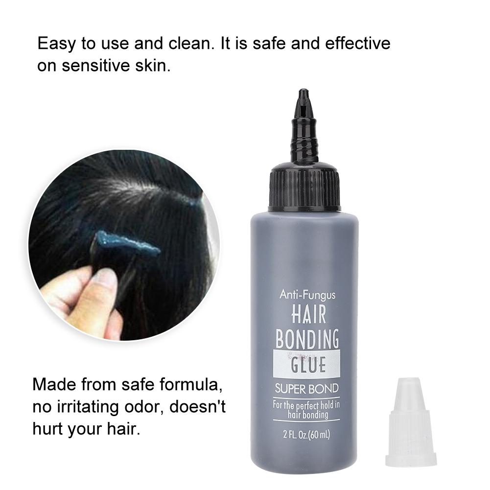 Hair Bonding Anti Allergy Glue Hairpiece Wig Hair Extension Gel Glue For Pro Salon 60ml