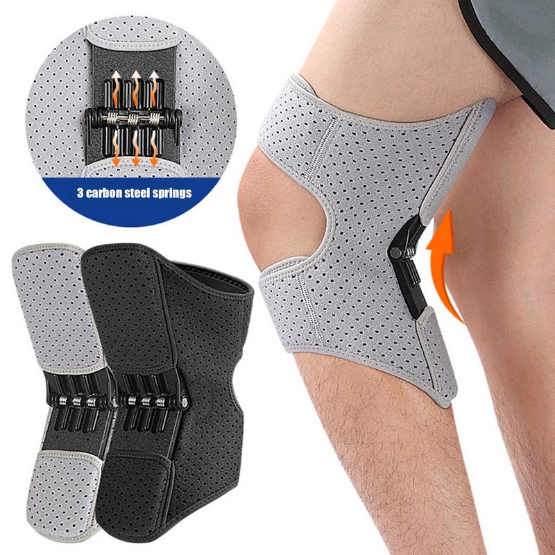 Genunchieră Power Knees Suport Articulație Reglabilă Respirabilă cu Arc Genunchieră Power Lift cu Arc Stabilizator Genunchi Pad Pentru Alergare