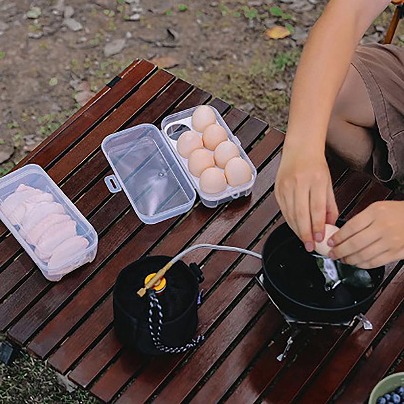1Pcegg Box 3/4/8 Grids Egg Holder Container For Outdoor Camping Picnic Eggs Box Case Anti-Fall Egg Storage Box Kitchen Organizer