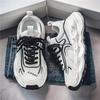 Spring new thick-soled heightening men's sports shoes trendy mesh breathable dad shoes personalized fried street men's shoes