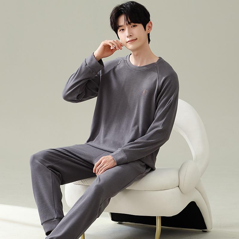 

Мужской комплект пижамы из немецкого бархата больших размеров на 2025 год - Осенне-зимний с длинным рукавом и брюками 3XL (80-90 kg)