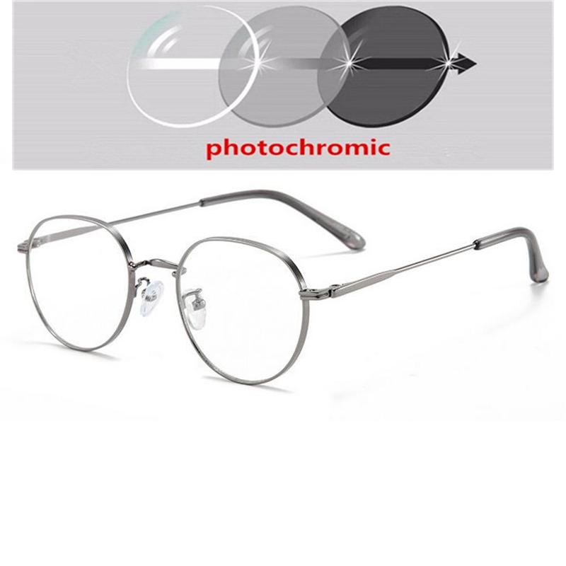 Blue Light Blocking Oval Glasses Women Metal Polygon Short Sight Eyewear Prescription Spectacles 0 To 4
