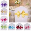 Soft Chair Sashes Band Wedding Chair Ribbon  For Wedding Party Hotel Banquet Event Decoration