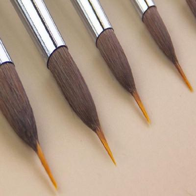 Professional Wood Handlle Fine Detail Paint Brush for Acrylic Watercolor Gouache Oil Painting Model Figurine Project