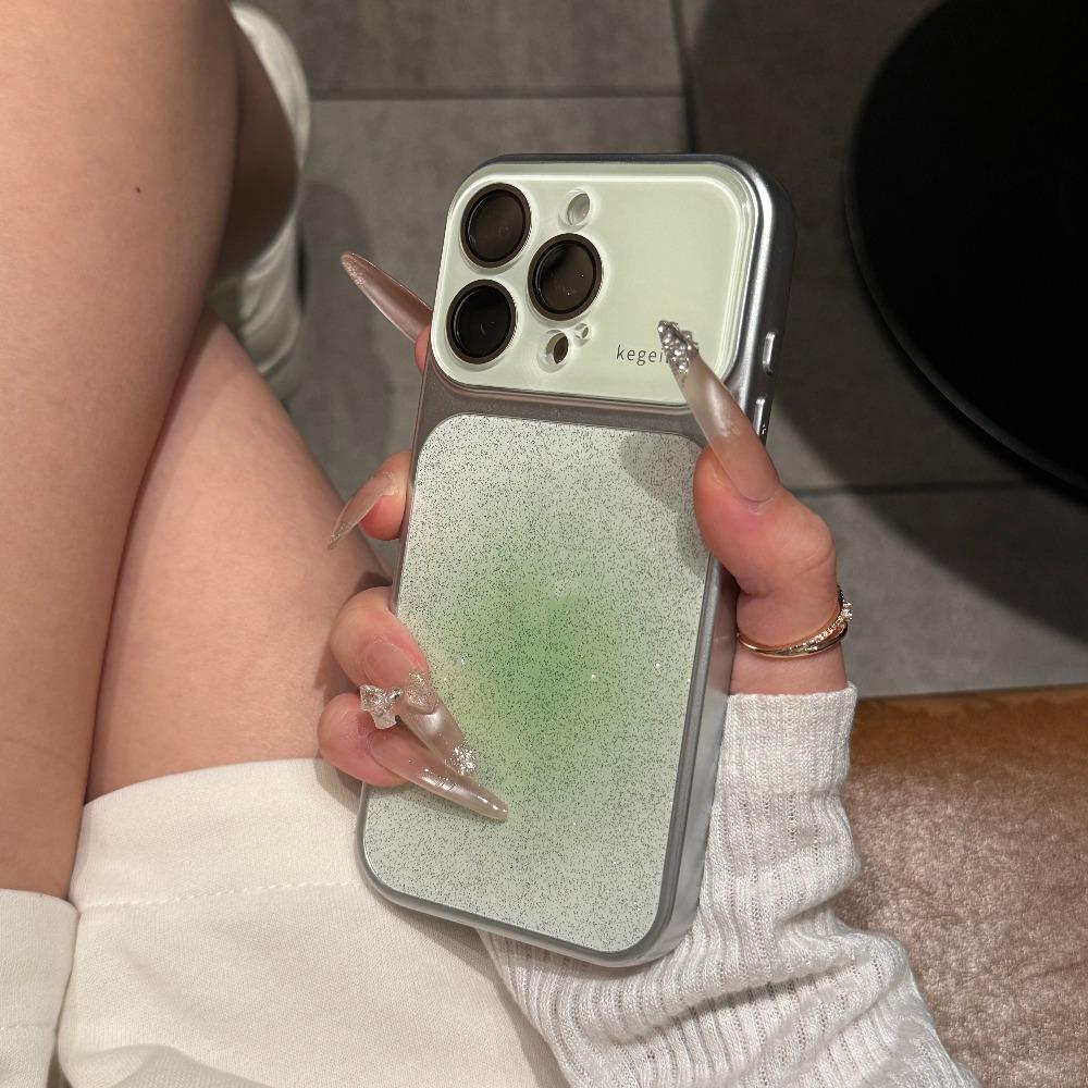 Glitter Large Window Gradient Case for For Iphone 17 16 1 Pro Max 14 13 Camera Protector Bling Colorful Shockproof Cover