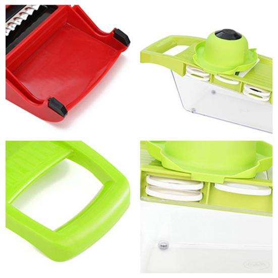 Multi-Function Vegetable Chopper with Hand Guard Manual Julienne & Slicer for Carrots Potatoes Cucumbers Essential Kitchen Tool for Home Cooking