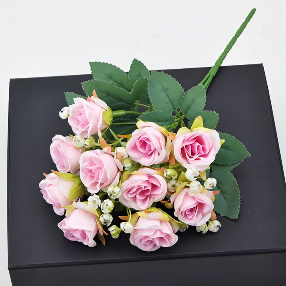 Festival Supplies Simulated Diamond Rose Flower 10 Heads Rose Bundle  Home Decor