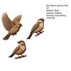 3 Pcs Wooden Sparrow Wall Art Rustic 2D Flying Birds Wall Hanging Decor for Living Room Bedroom Nursery Kids Room Farmhouse