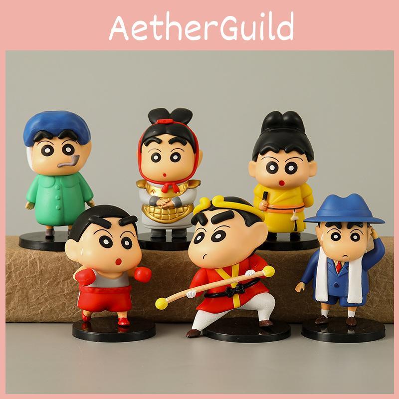 Collectible Pvc Anime Figure Set Featuring 6 Unique Character Designs For Display