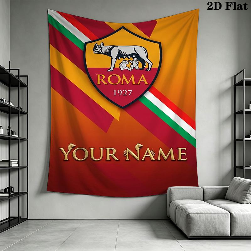 Name Custom AS Roma Wall Tapestry Aesthetic Wall Hanging Printed Fabric Blanket Decorative Tapestries for Bedroom Living Room Home Decor