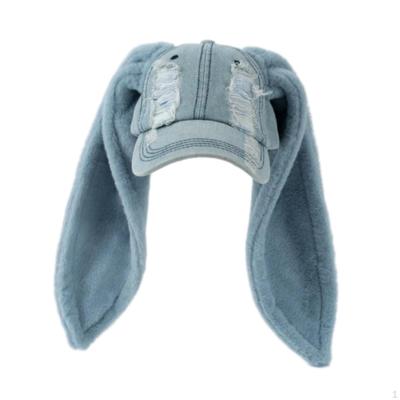 Womens Baseball Cap with Long Rabbit Ear Headwear Sun for Party Hiking Gift