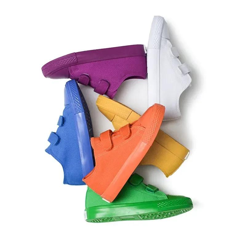 Hook Loop Designer Kids Shoes Children Casual Boys Canvas Shoes Jelly Student Girl Sneakers Flat Heel Shoes for Kids G12131