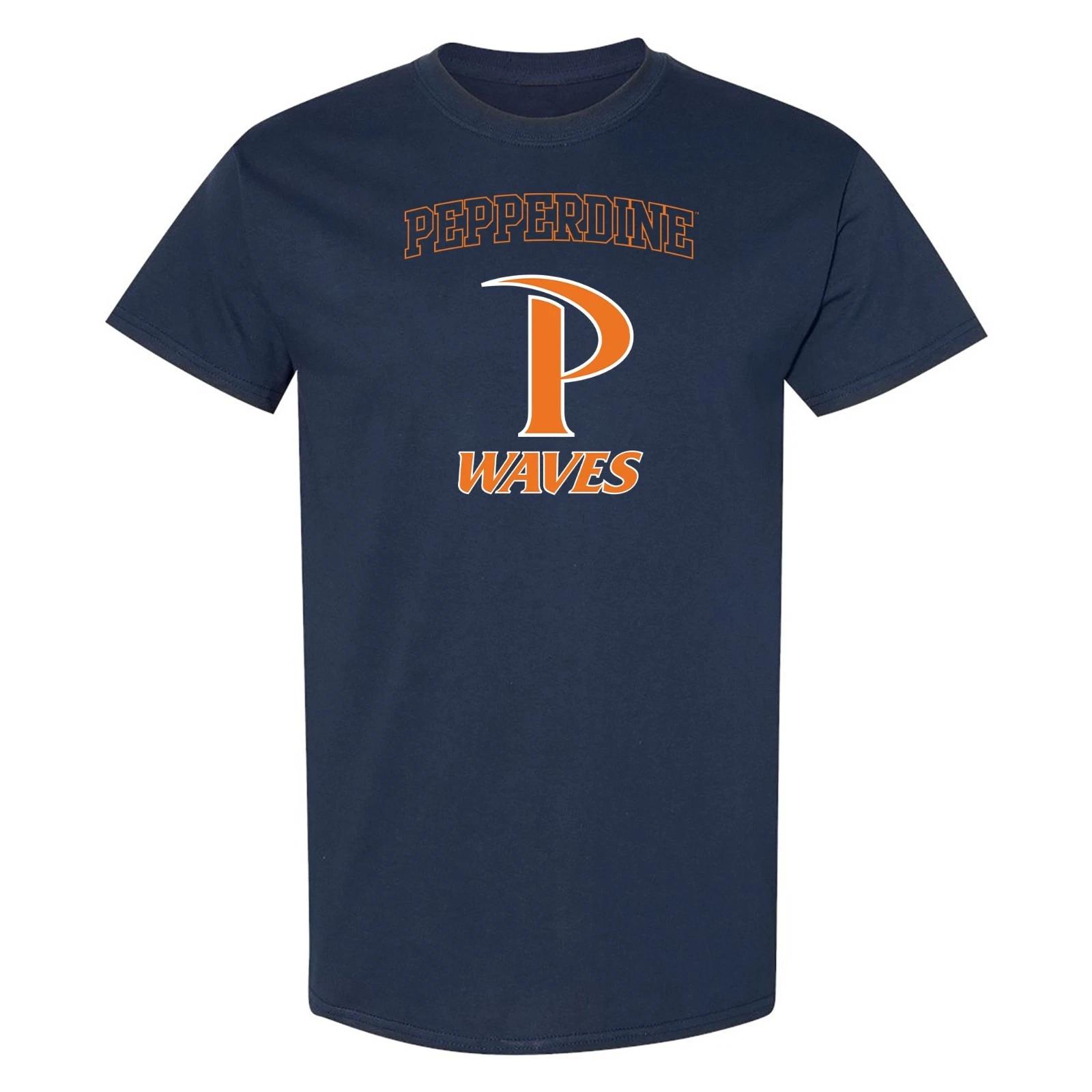 Pepperdine University Waves Arch Logo T-Shirt - Navy L