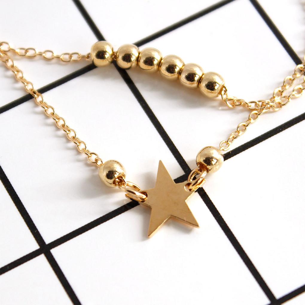 Anklets Layered Beach Beaded Stylish Ankle Foot Hanging Universal Jewelry Accessories Star Bracelets Pendent for Girls