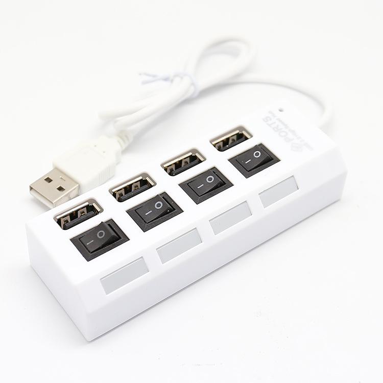 4-Port USB Hub Power Strip Style Splitter