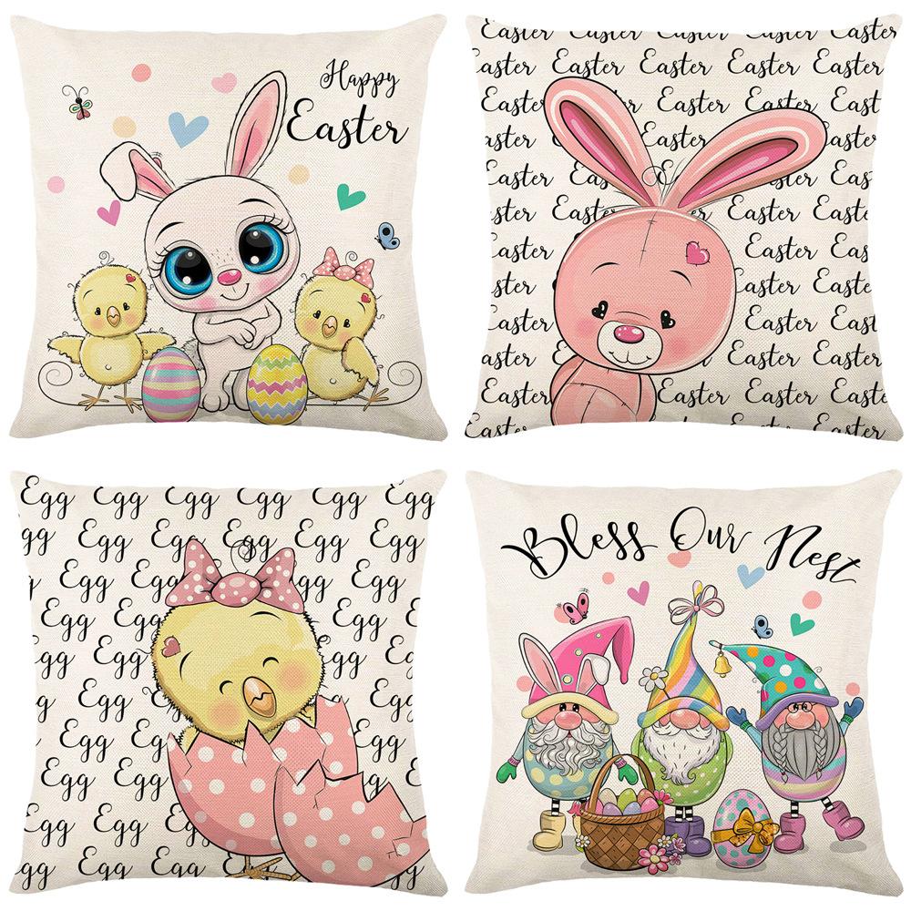 Pillow Ins Cartoon Rabbit Print Pillow Case Sofa Decorative Pillow New Pillow Case