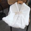 Elegant Plush Chinese Style Cloak Thicken Winter Warm Cape Plush Evening Capes  Cheongsam Lolita