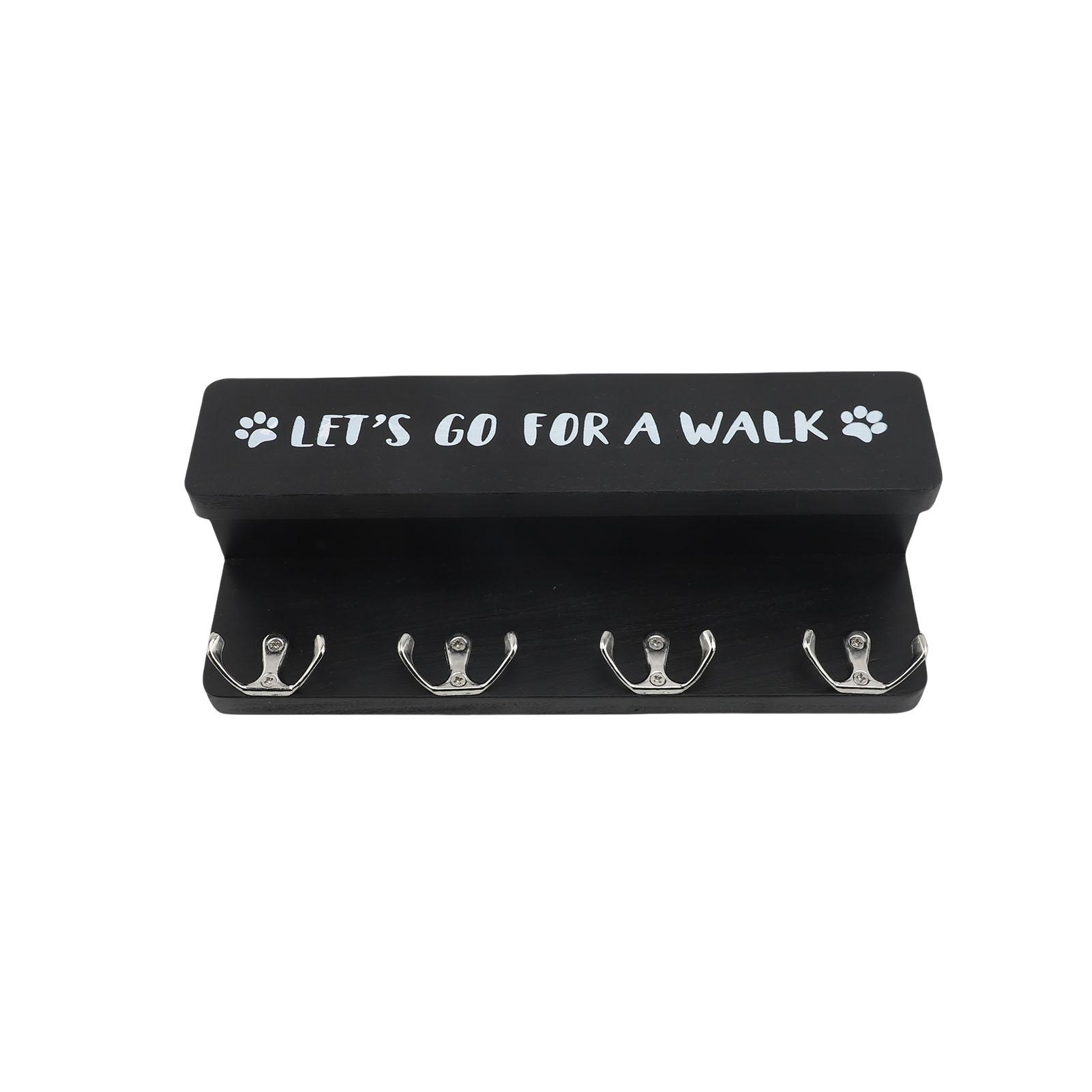 

Key Holder for Wall Wooden Decorative Dog Leash Holder Key Hanger with Shelf for Bags Pet Collar Treats Toys Mail