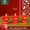Festive Red Smokeless Candles for New Year, Buddha Offerings & God of Wealth Home Decor.