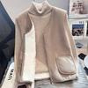 Padded Vest Women Winter Thickened Bottoming Undershirt  Solid Color Warm Sleeveless Vest