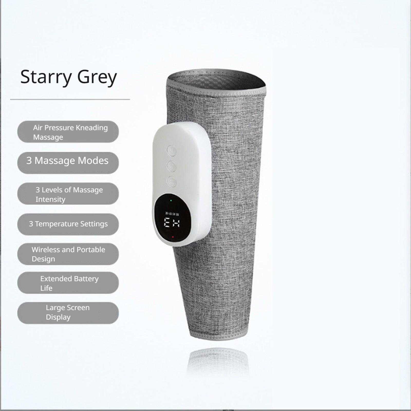 

Беспроводной 3-режимный массажер для ног с подогревом, компрессионный для облегчения боли в икрах, регулируемый и портативный для домашнего и дорожного использования One Size