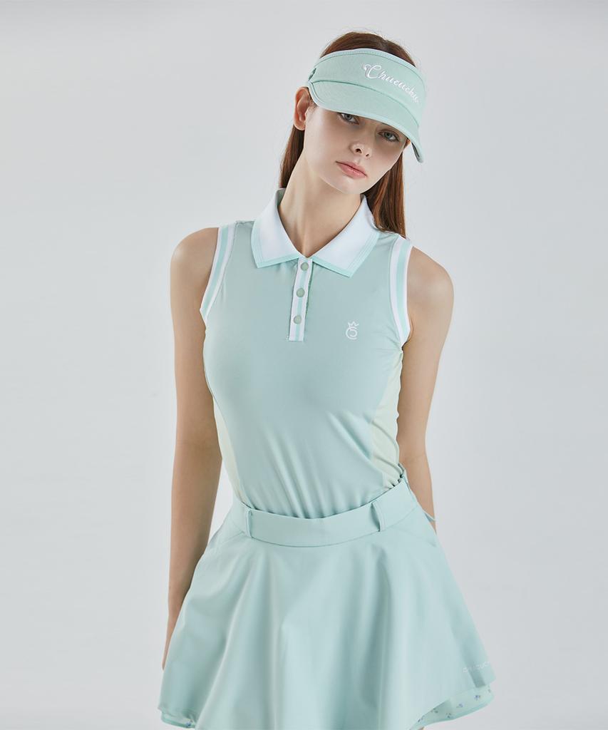 CHUCUCHU Cooling Collar Sleeveless Top (Light Green) Cbfss-Ts010W