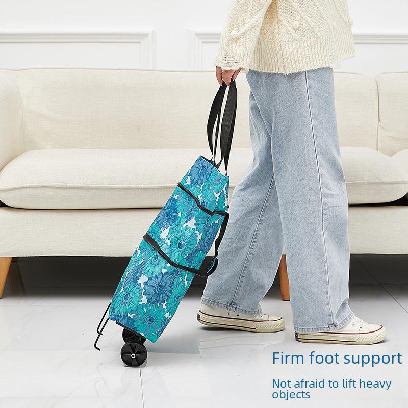 Faltbarer Einkaufswagen mit tragbarem Trolley und umwandelbarer Hängetasche