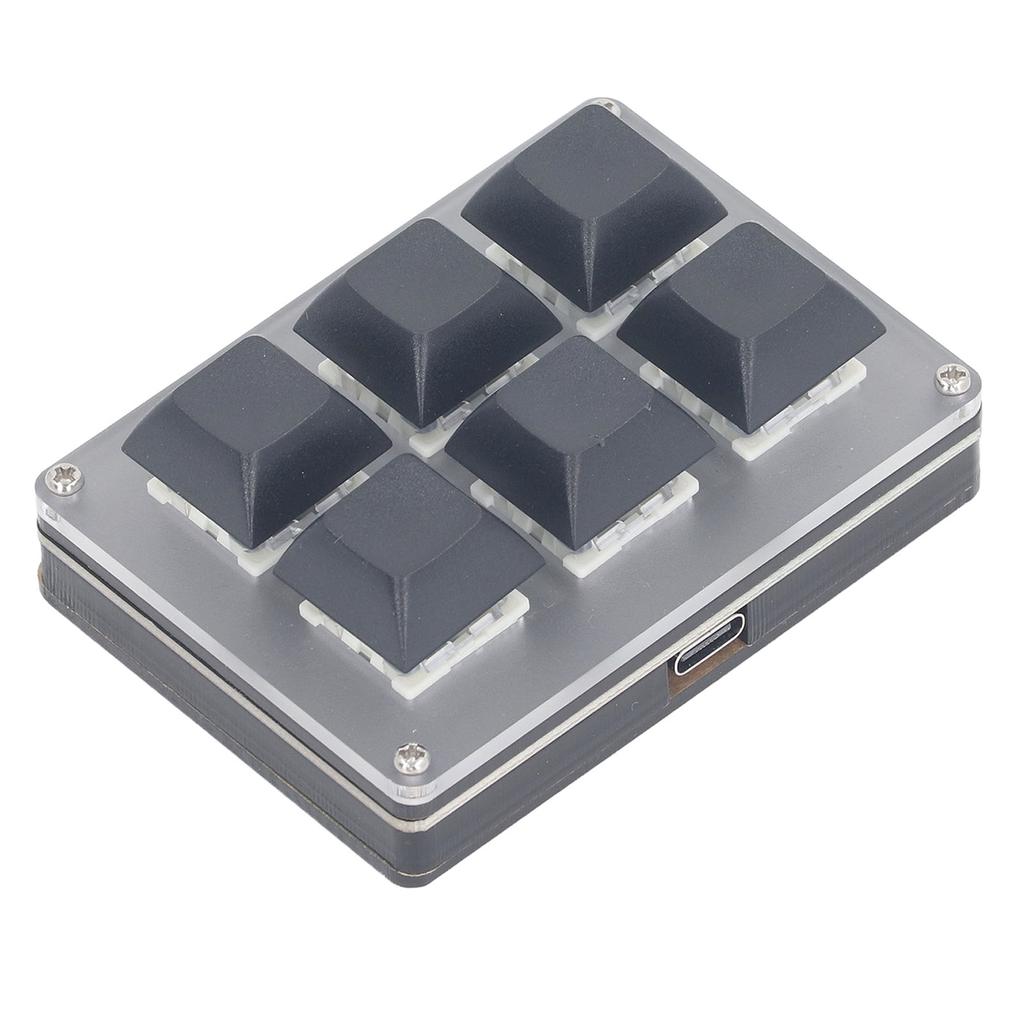 Professional Mechanical Keyboard with 6 Keys USB BT 2.4G Type C Single Handed Wireless Customizable Keyboard