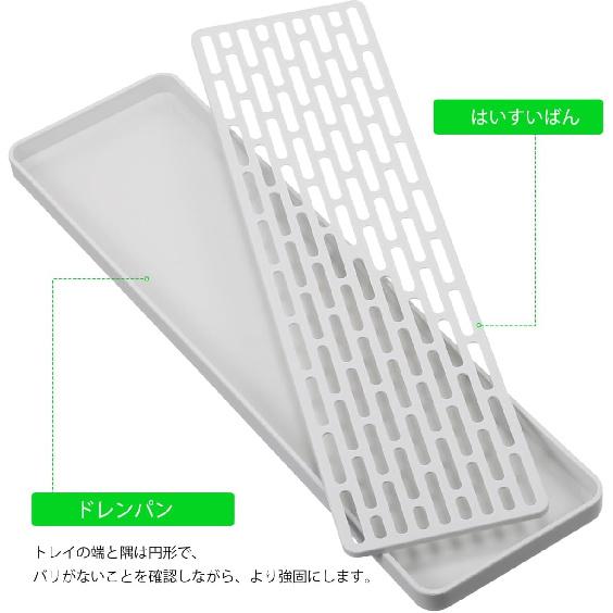 DOITOOL Double Layer Draining Tray: 2Pack Dish Drainer Drying Rack for Kitchen Counter, Non Slip Drain Board Dish Drain Tray Plastic Tea for Cup Bowl