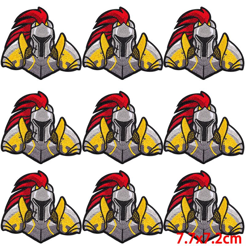 10Pcs/Lot Skull Punk Patches For Clothing Hip Hop Iron On Patches For Clothes Patch Thermoadhesive Embroidery Fusible Patch DIY