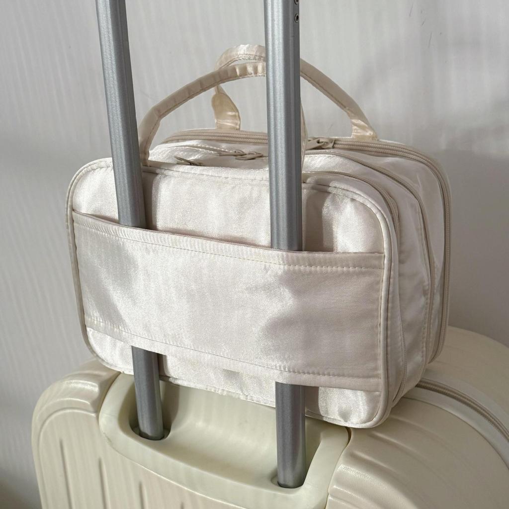 2025 Women's Portable Toiletry Bag - Large Capacity, Suitcase-Attachable, Partitioned for Travel