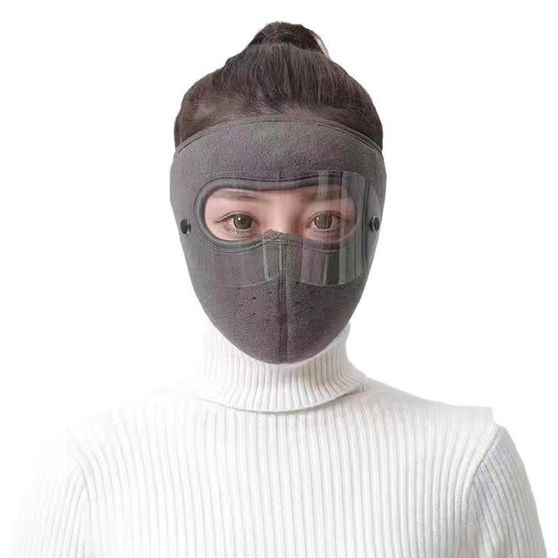 Zimní teplá celoobličejová maska ​​3 v 1 pro muže a ženy: Ochrana očí a uší pro venkovní cyklistiku. Chladu a větru.