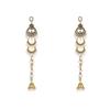 Diamond Bells, Fringed Pearl Earrings, Exotic Ethnic Style Vacation Travel Long Earrings, Exaggerated Personalized Earrings