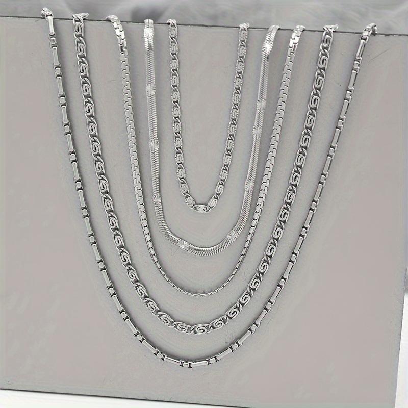 Unisex Necklace Set Titanium Steel Necklace Five-piece Set Extremely Fine Necklace Jewelry Factory Direct Sales