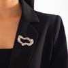 Chic French Retro Geometric Brooch for Jackets & Sweaters
