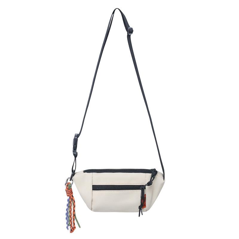 New Trendy Men's Messenger Bag Fashionable Versatile Small Fanny Pack Hong Kong Style Couple Shoulder Bag Ins Mobile Phone Bag