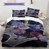 Set Copripiumino Trapuntato con Motivo Anime Federe Decorazione Casa Regalo di Compleanno (1 * copripiumino + 2 * federa, senza nucleo)