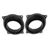 2 Stück 6,5 Zoll Schwarze Türlautsprecher-Adapter-Distanzringe mit 2 Kabelbäumen Ersatz für Corolla