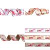 10 Charming Meter Christmas Car And Tree Decor Sparkly Gold Printed Ribbon Fabric
