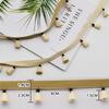 3/6M Japanese Style Wood Bead Pendant Tassel Fringe Lace Trim Edge Diy Upholstery Chandelier Tablecloth Curtain Decor Accessory