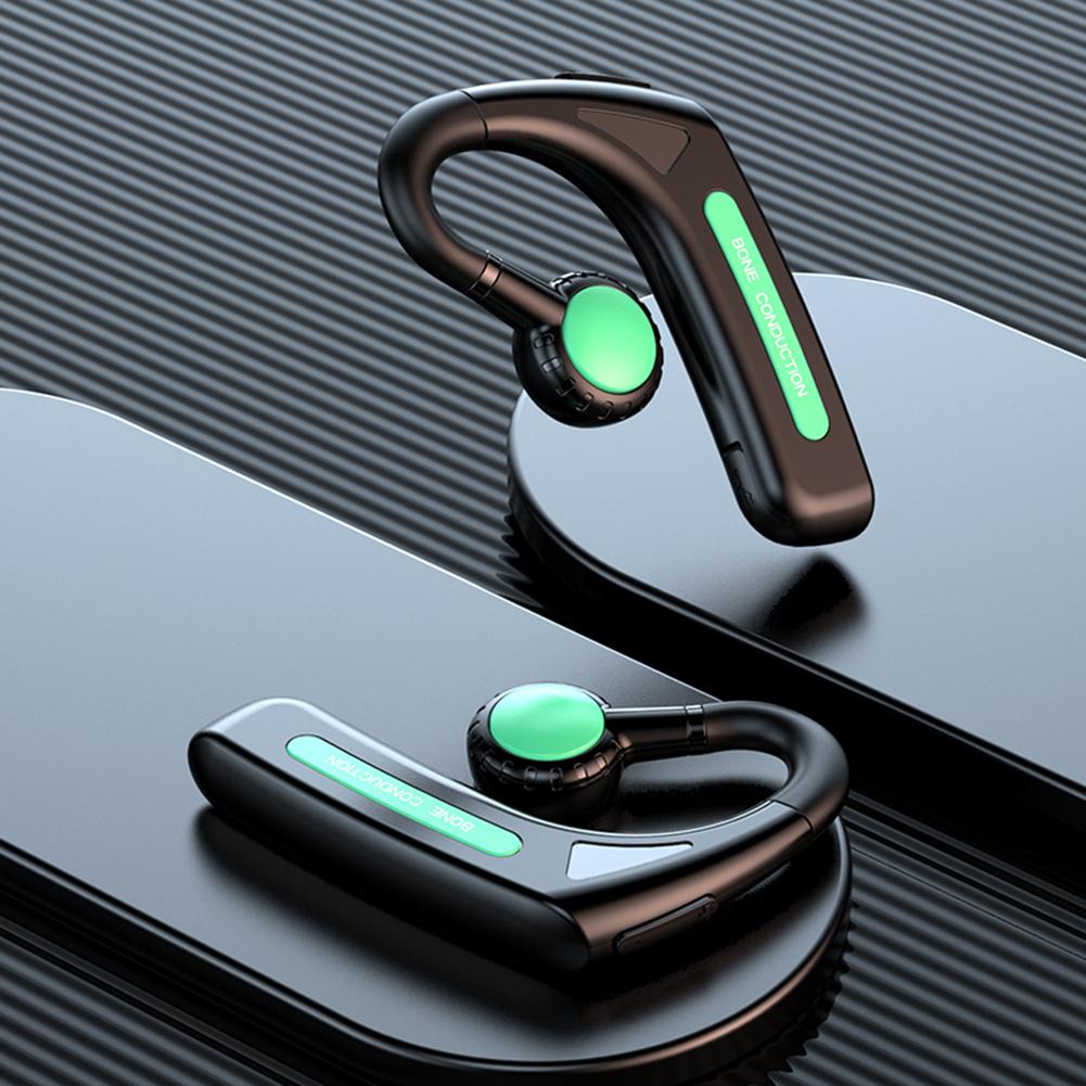 

Наушники с костной проводимостью M-618 Ear Hook Bluetooth наушники Handsfree беспроводная спортивная гарнитура IPX5 водонепроницаемая с микрофоном зелёный