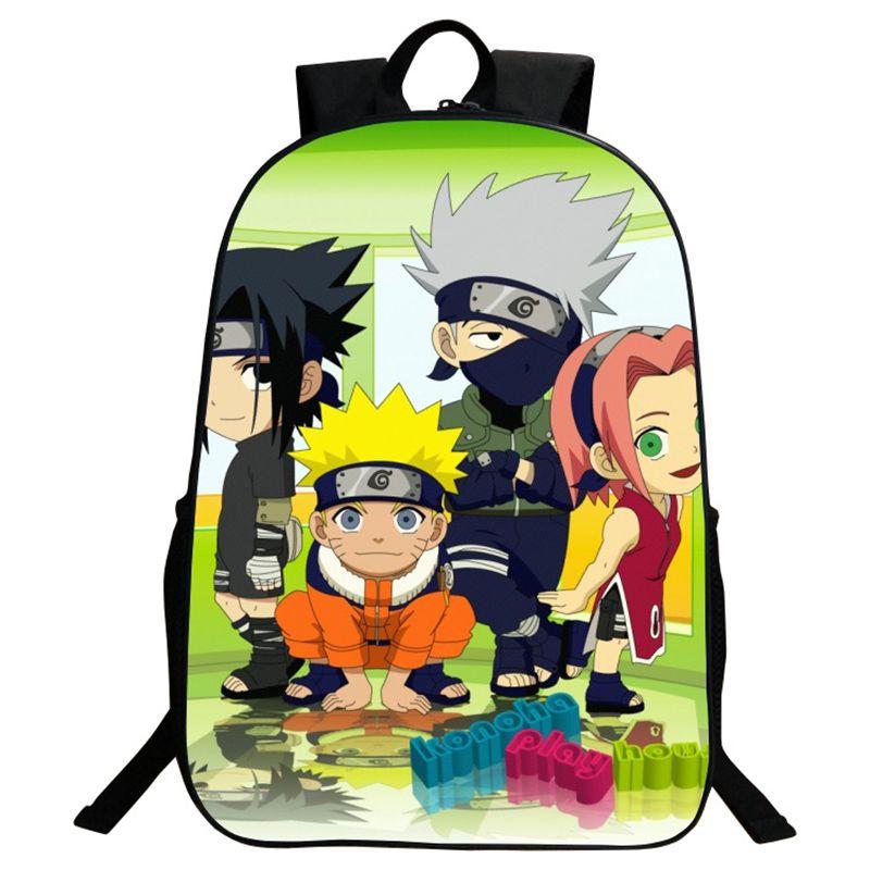 Stylish Anime Naruto Book Bag With Durable Design And Adjustable Shoulder Straps