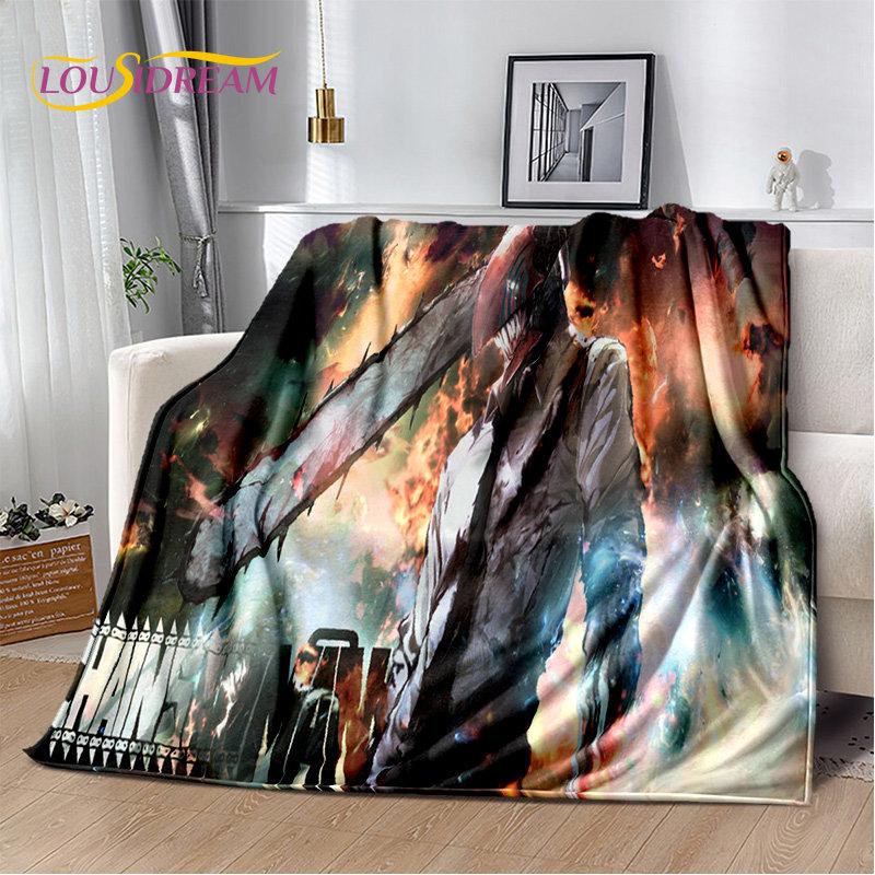 Anime Chainsaw Man Denji Cartoon Soft Plush Blanket,Flannel Blanket Throw Blanket for Living Room Bedroom Bed Sofa Picnic Cover