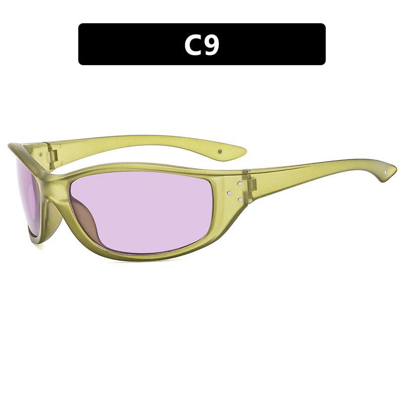 

Солнцезащитные очки Y2K Spice Girl Ретро солнцезащитные очки Защита от УФ-лучей Вогнутая форма Солнцезащитные очки для фото as shown