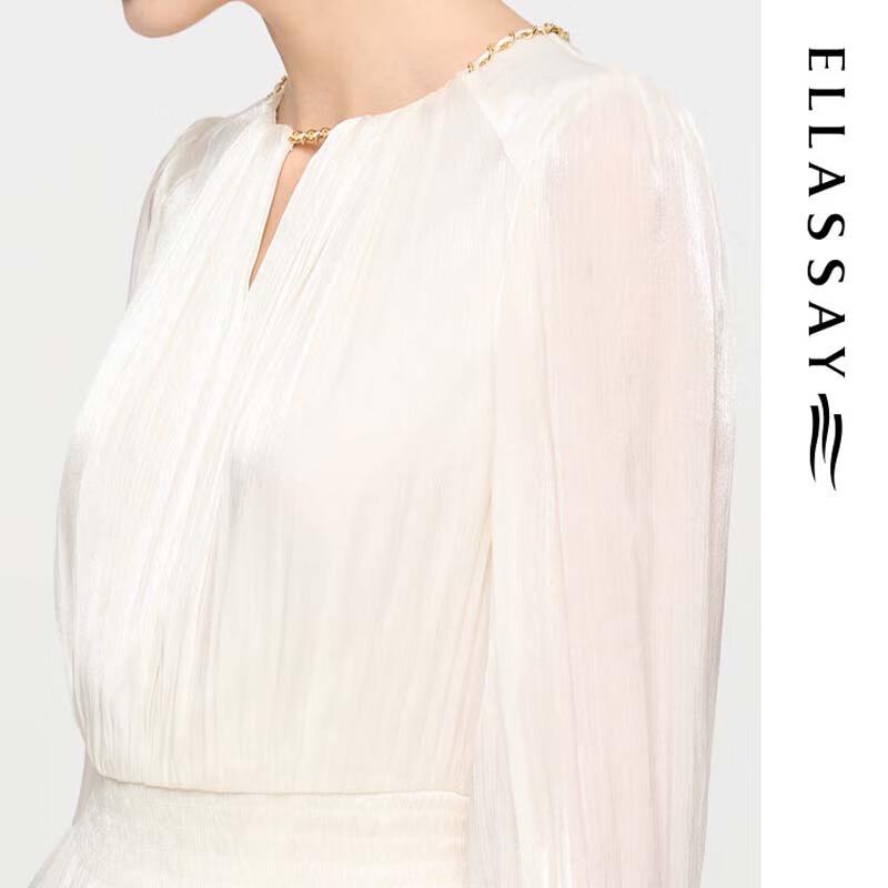 ELLASSAY Women's French Flowy V-Neck Dress