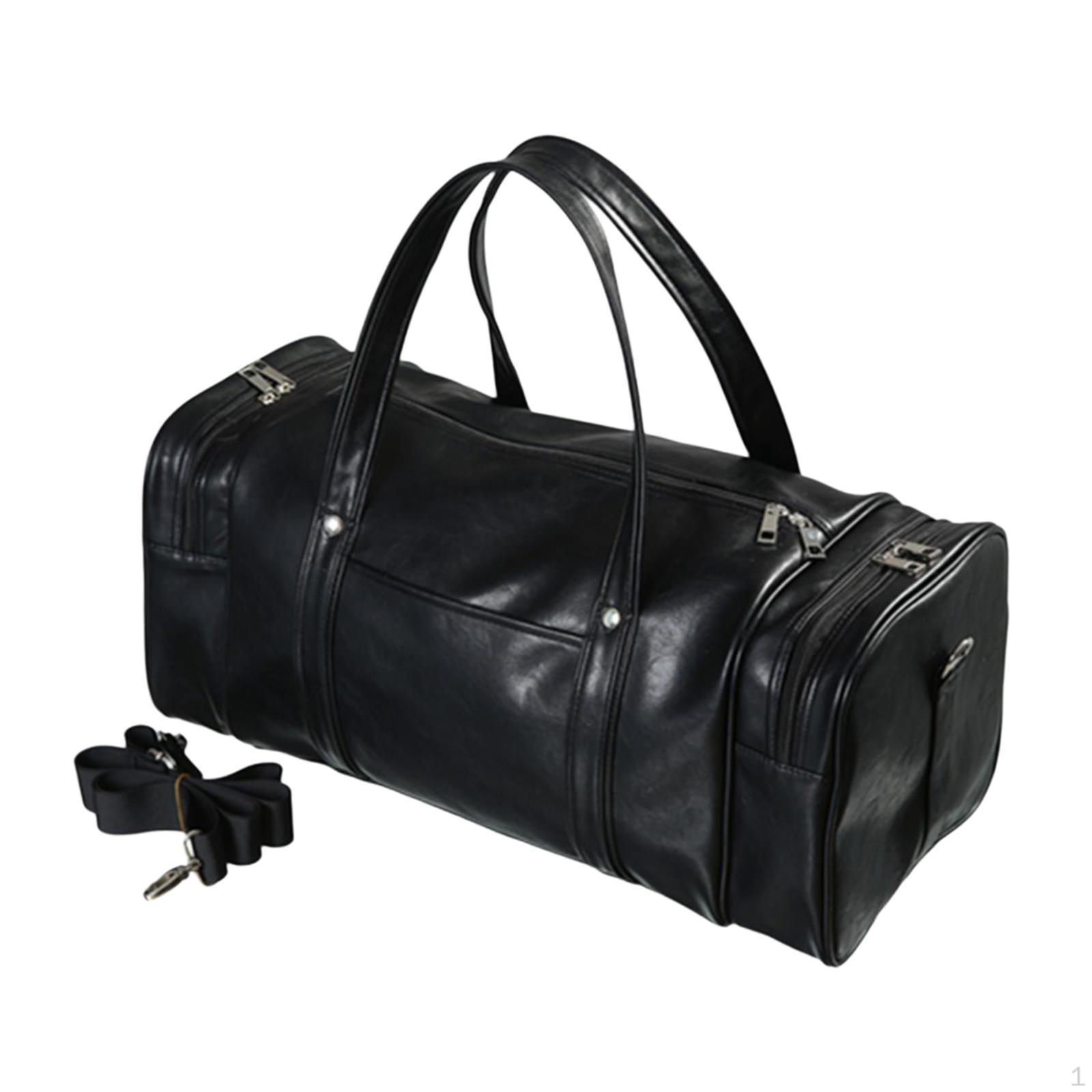 

Дорожная сумка-бочка из искусственной кожи для занятий спортом на открытом воздухе, тренировок в спортзале, праздников Black