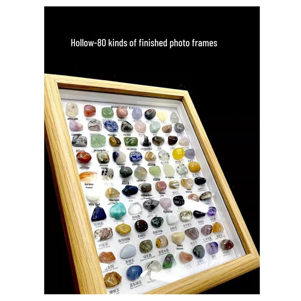 Natural Crystal & Mineral Specimen Box - Raw Stones for Children's Exploration & Learning (36-80 Varieties)
